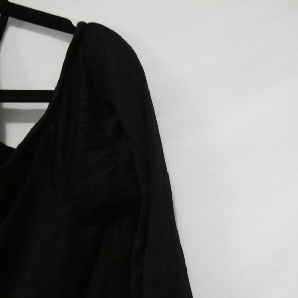 Unbranded | 2XL | Black Open Shoulder Lace Long Sleeve Shirt | Keyhole Back - Picture 12 of 16